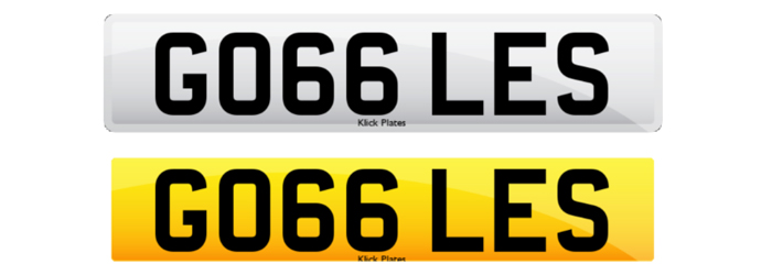 GO66 LES REPLACEMENT NUMBER PLATES